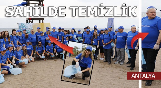 Sahilden sigara izmariti ve çöp toplandı