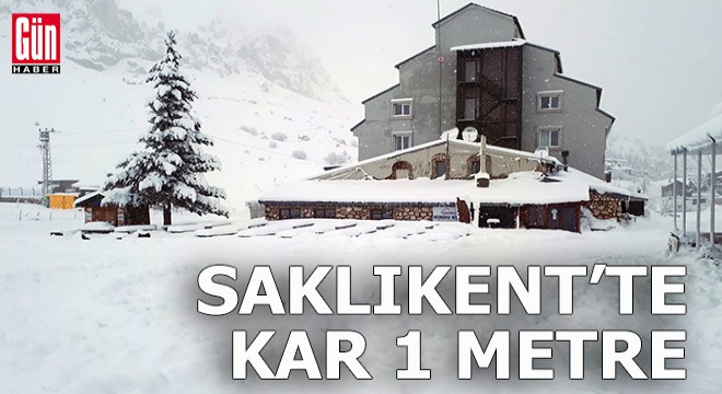 Saklıkent'te gecikmeli 'kar' sevinci