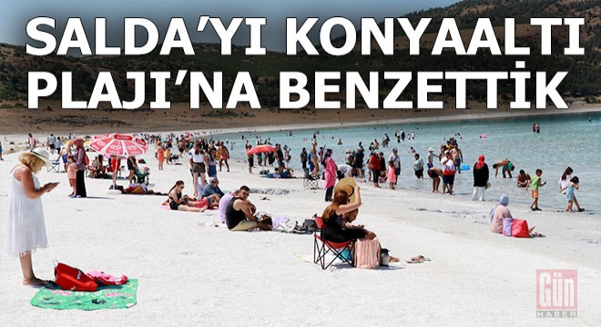 Salda Gölü'ne ziyaretçi akını