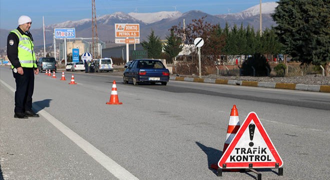 Sandıklı da drone destekli trafik denetimi