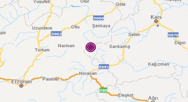 Sarıkamış'ta, bir dakikada iki deprem