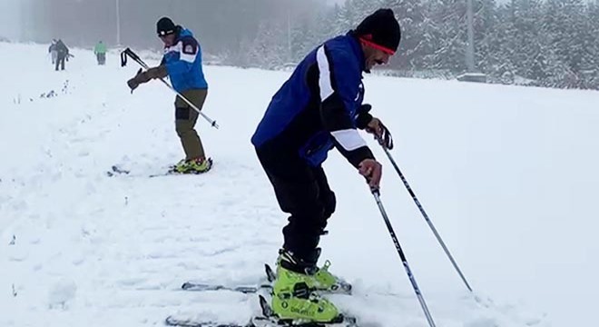 Sarıkamış'ta kayak keyfi