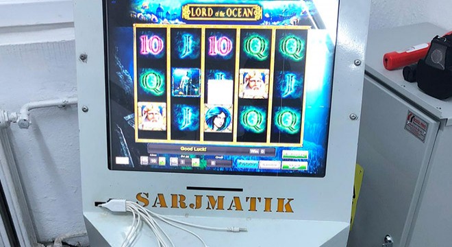 Şarjmatik görünümlü kumar makinesine el konuldu