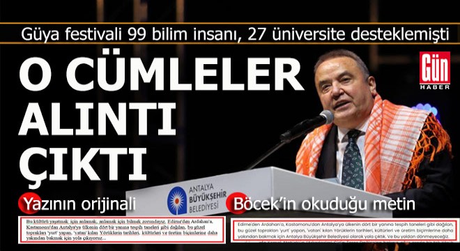 Şartname Türel'den, konuşması gazeteciden kopya çıktı