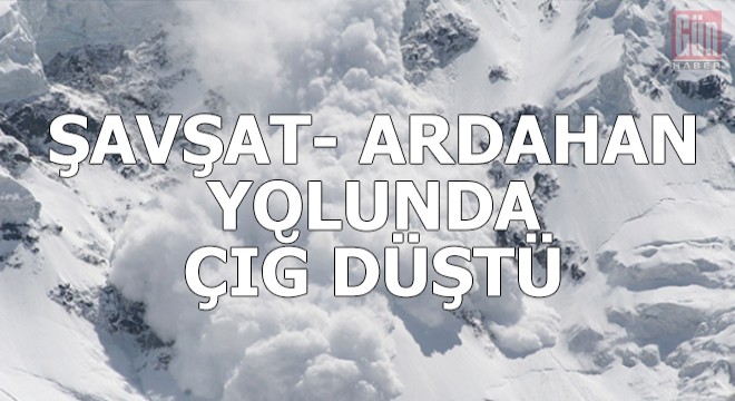 Şavşat-Ardahan yolunda çığ düştü