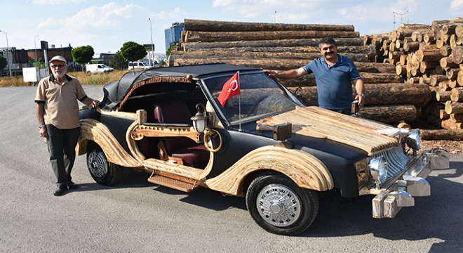 Saz yapımında kullanılan ağaçlarla otomobil yaptılar