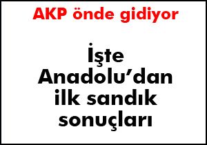 Anadolu'da AKP önde