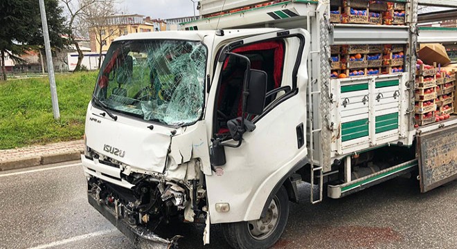 Sebze yüklü kamyonet ile çöp kamyonu çarpıştı: 1 yaralı