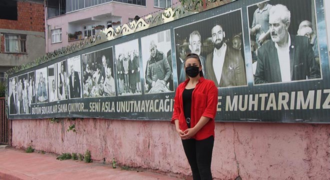 Sedanur, vefat eden babasının muhtarlık bayrağını devraldı