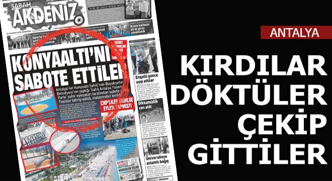 Şehir eşkıyaları sahili tahrip etti