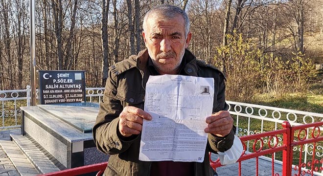 Şehit babasına yanlışlıkla 'yakalama' kararı