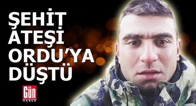 Şehit ateşi Ordu ya düştü