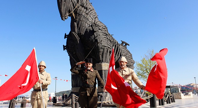 Şehitler için yürüyen gazi torunu, Çanakkale’ye ulaştı