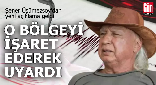 Şener Üşümezsoy'dan yeni uyarı geldi