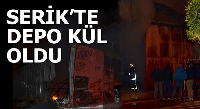 Serik'te depo yangını