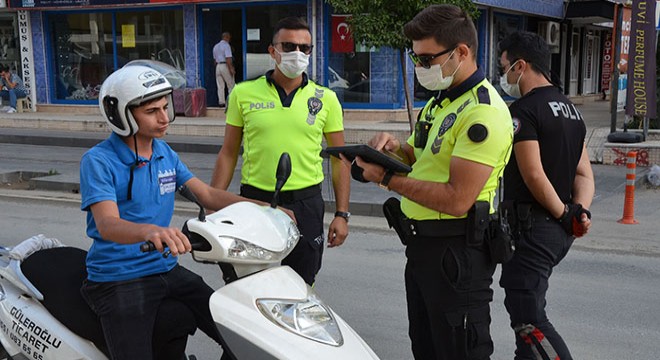 Serik'te motosiklet denetimi