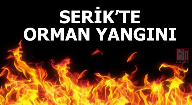 Serik'te orman yangını