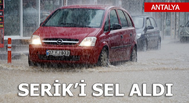 Serik'te şiddetli yağmur
