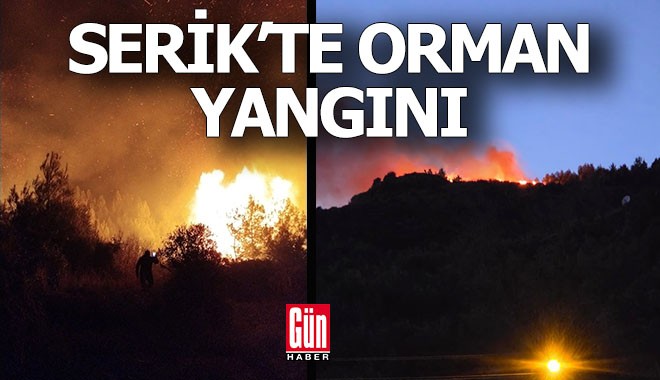 Serik'te orman yangını