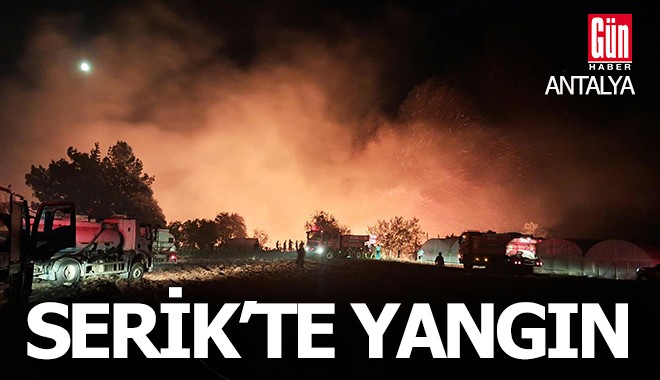 Serik'te yangın