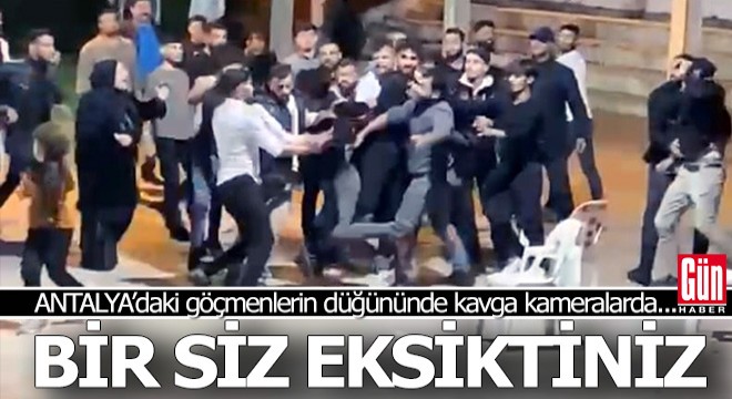 Serik teki düğünde kavga; sandalyeler havada uçuştu