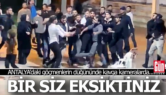 Serik'teki düğünde kavga; sandalyeler havada uçuştu