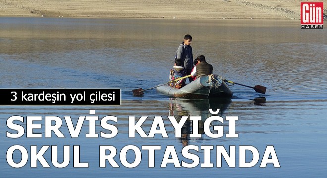 Servis kayığı okul rotasında