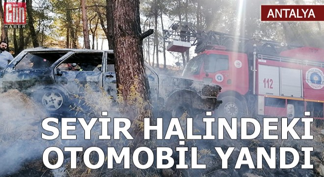Seyir halindeki otomobil yandı