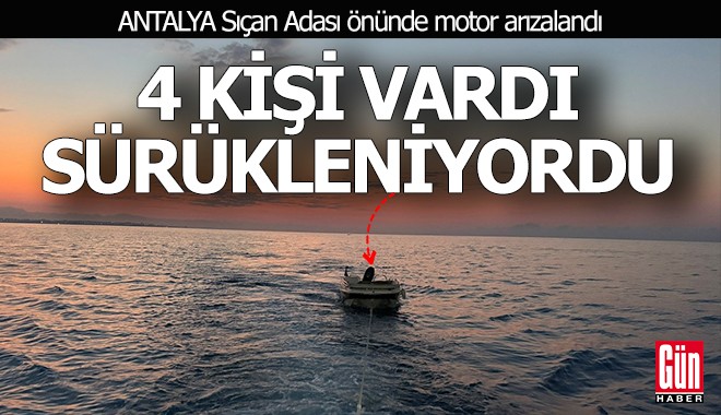Sıçan Adası açıklarında motor arızası yapan teknedeki 4 kişi kurtarıldı
