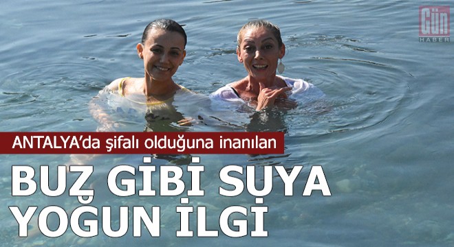Şifalı olduğuna inanılan buz gibi suya yoğun ilgi