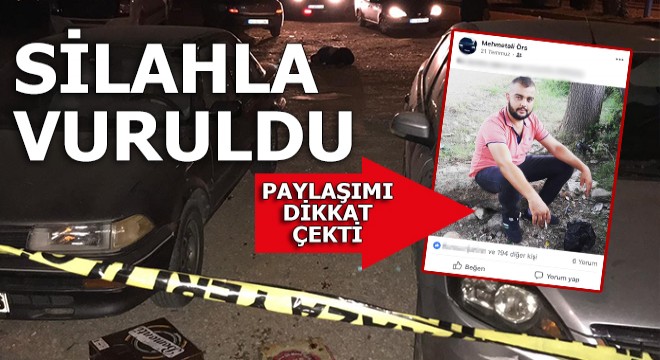 Silahla vuruldu, paylaşımı dikkat çekti