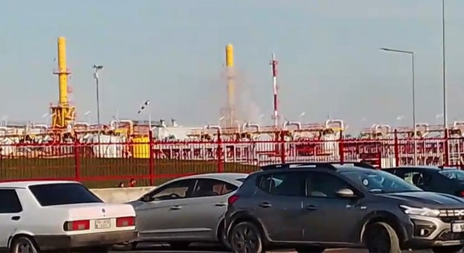 Silivri de doğal gaz tesisinde yangın