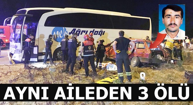 Sivas'ta yolcu otobüsü ile otomobil çarpıştı: 3 ölü, 1 yaralı