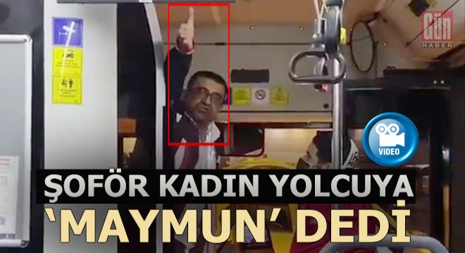 Şoför, yolcu kadına önce  Maymun  sonra  Sarhoş  dedi ortalık karıştı