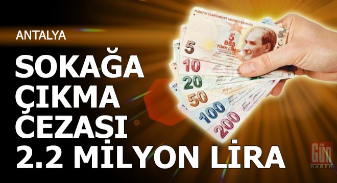 Sokağa çıkma cezası 2.2 milyon lira