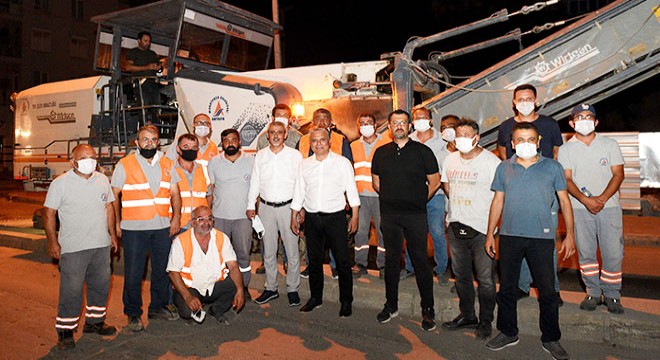 Sokullu Caddesi bir gecede asfaltlandı