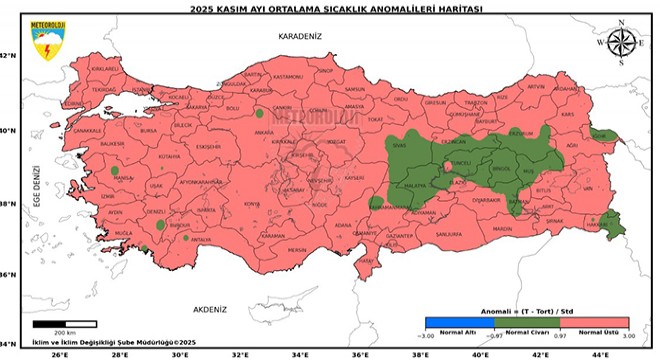 Son 55 yılın en sıcak 3 üncü kasım ayı yaşandı