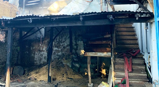 Söndürülmeyen ocak ateşi evi kül etti