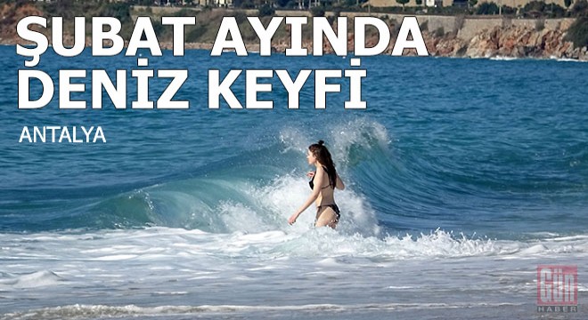 Şubat ayında Alanya'da deniz keyfi