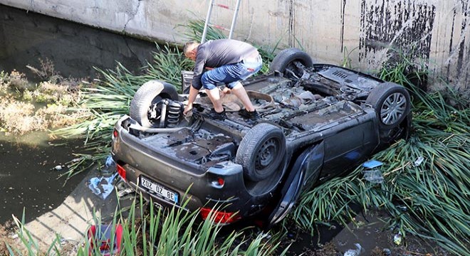 Sulama kanalına düşen otomobilin sürücüsü öldü