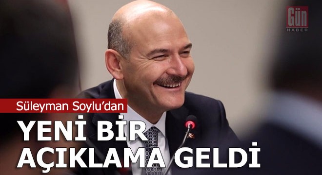 Süleyman Soylu'dan yeni bir açıklama geldi