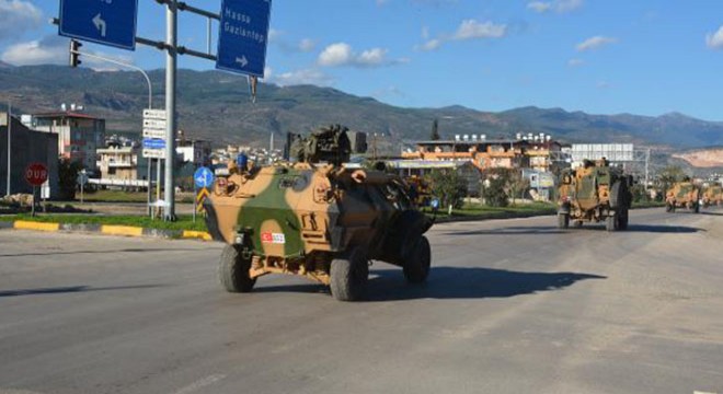 Suriye sınırına askeri sevkiyat