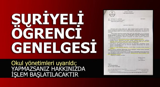 Suriyeli öğrenciler için özel uygulama