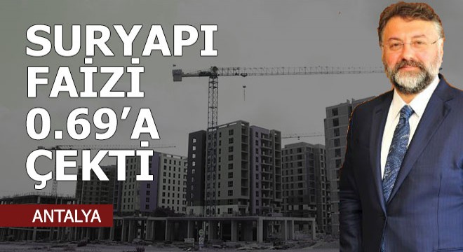 Suryapı Antalya'da faizi yüzde 0.69'a çekti