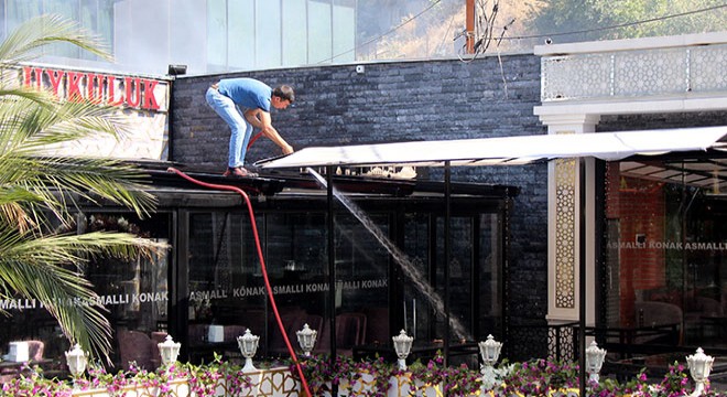 Sütlüce'de üniversite yanındaki restoranda yangın