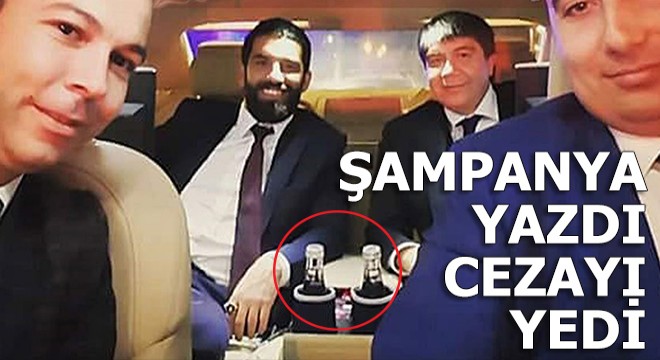 Suya 'Şampanya' yazan gazeteciye ceza