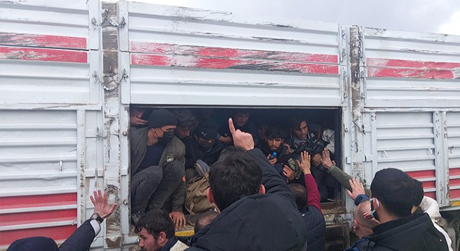 TIR'dan balık istifi 114 kaçak göçmen çıktı