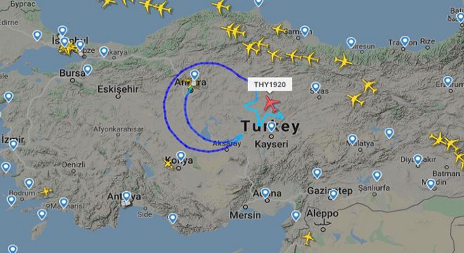 TK-1920 Gökyüzünde ay -yıldız çiziyor
