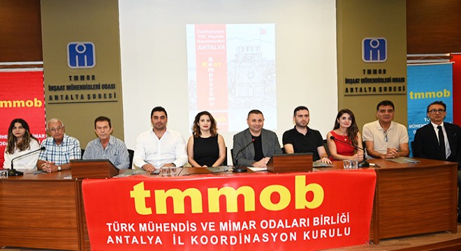 TMMOB Antalya Kent Sempozyumu düzenliyor