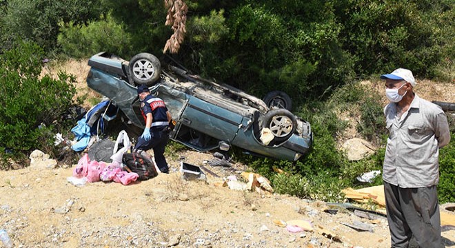 Takla atan otomobilden burnu bile kanamadan çıktı